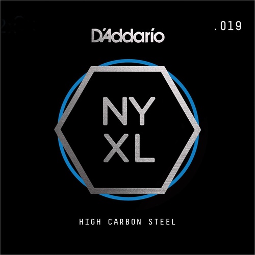 D'Addario NYS019 Single Plain Steel Guitar String, .019