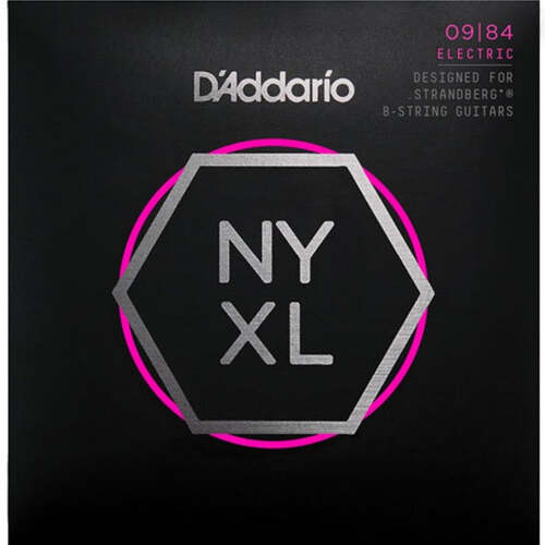 D'Addario NYXL0984SB Electric Guitar Strings 8-Str Nickel 9-84 Custom Light