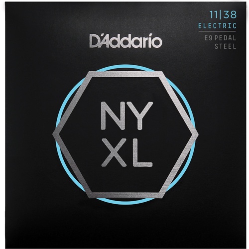 D'Addario NYXL1138PS Nickel Wound Pedal Steel Guitar Strings, Regular Light, 11-38