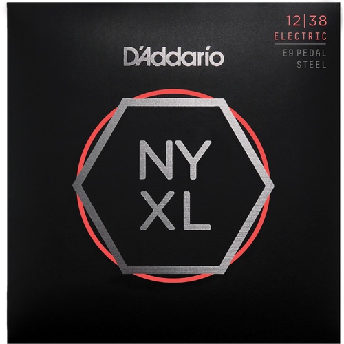 D'Addario NYXL1238PS Nickel Wound Pedal Steel Guitar Strings, Custom Light, 12-38
