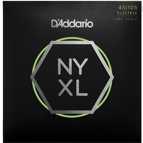 D'Addario NYXL45105 Nickel Wound Bass Guitar Strings, Light Top - Med Bottom, 45-105, Long Scale