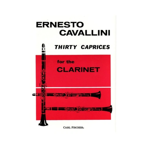 Cavallini 30 Caprices for Clarinet, Carl Fischer Edition, 64 Pages