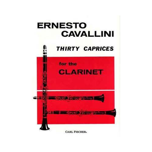 Cavallini 30 Caprices for Clarinet Solo Fischer O106 Sheet Music