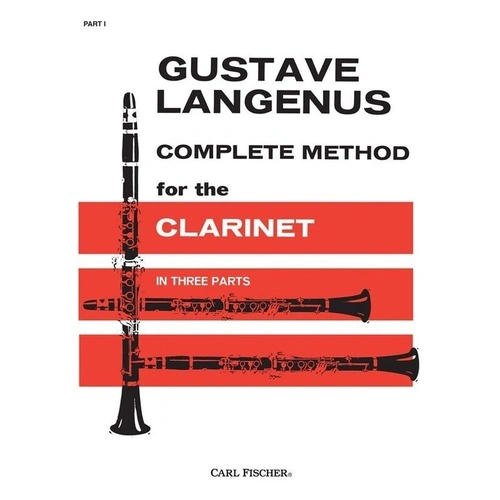 Langenus Complete Method for Clarinet Part 1 by Carl Fischer, 102 Pages