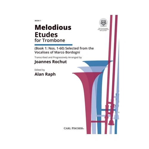 Bordogni Melodious Etudes for Trombone, Book 1, Nos. 1-60 with CD