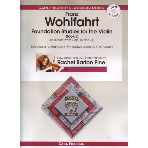 Foundation Studies for the Violin - Book 2 by Franz Wohlfahrt with DVD and MP3 Audio Tracks