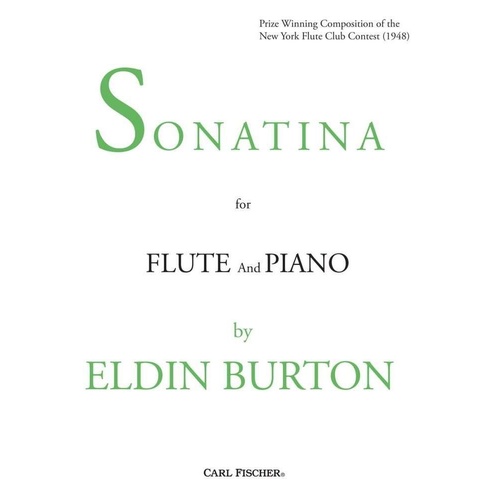 Burton - Sonatina for Flute and Piano, 35 Pages, AMEB Lic Level, Carl Fischer