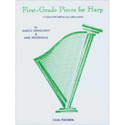 Weidensaul First-Grade Pieces for Harp by Jane Weidensaul and Marcel Grandjany, 16 pages, includes fingerings, keys C, 1 flat, 1 sharp.