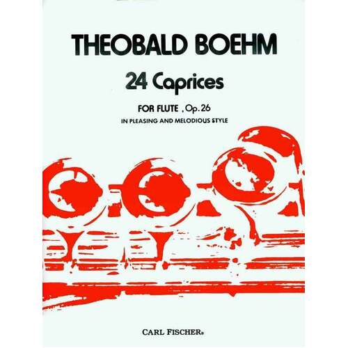 Boehm - 24 Caprices Op 26 For Flute (Softcover Book)