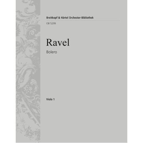 Bolero Viola Part by Maurice Ravel - 8 Pages - Published by Breitkopf & Härtel
