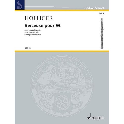Holliger - Berceuse Pour M Cor Anglais Solo (Softcover Book)