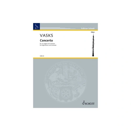 Vasks: Concerto for Cor Anglais and Piano, Schott Music, 48 Pages