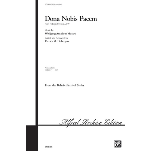 Dona Nobis Pacem SAB Arr Liebergen