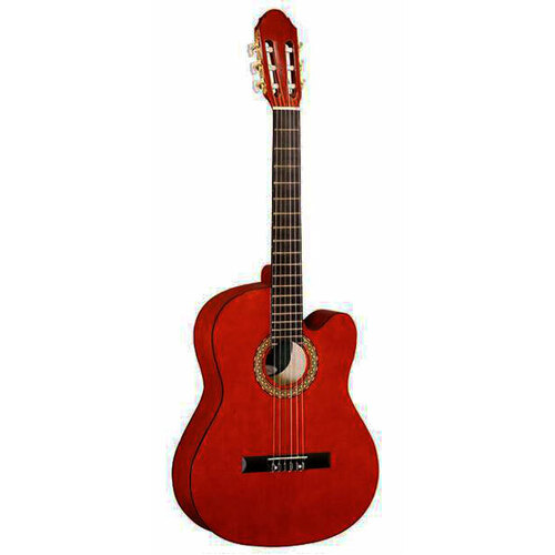Odessa 4/4 Size Classical Nylon String Guitar with Cutaway and Dark Gloss Finish