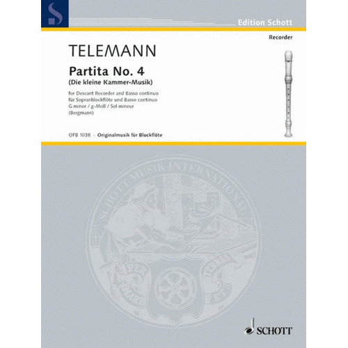 Partita No 4 G Min Des/Piano Book