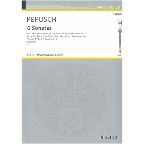 Sonatas Book 1 for Violin or Treble Recorder or Flute or Oboe and Piano