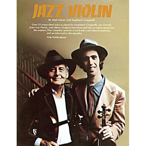 Grappelli And Glaser Jazz Violin Book
