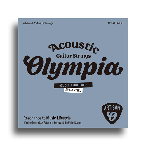 Olympia Artisan Series Coated Silk & Steel Acoustic Guitar String Set 11-47