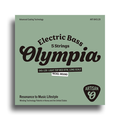 Olympia Artisan Coated Electric Bass Guitar Strings 5-String Set (045-128)