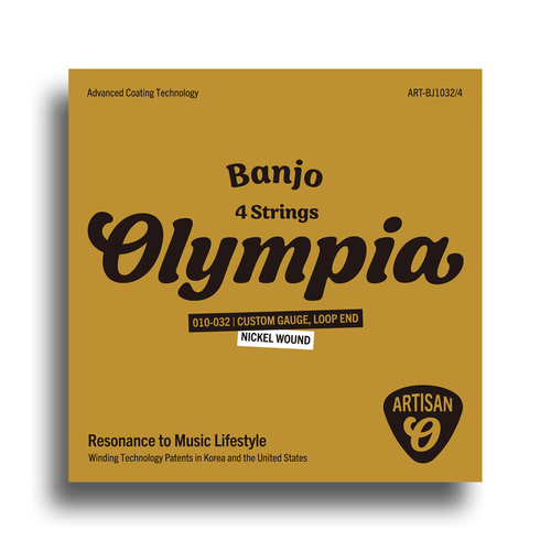 Olympia Artisan Series Coated Custom Light Banjo 4-String Set (10-32)