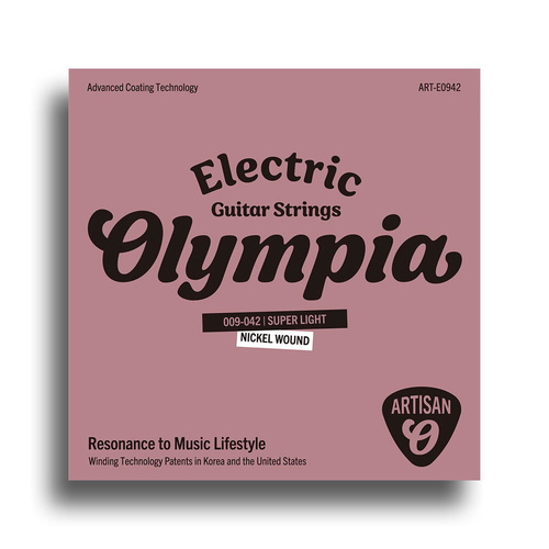 Olympia Artisan Series Coated Super Light Electric Guitar String Set 009-042