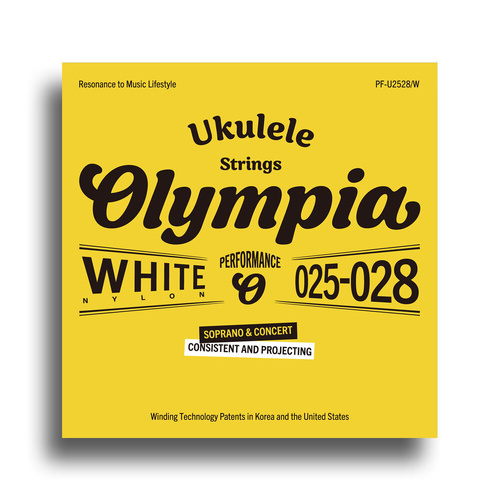 Olympia Performance Series White Nylon Ukulele String Set for Soprano/Concert