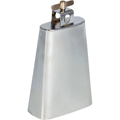 Opus Percussion 5.5" Cowbell with Mount - Brushed Nickel Finish