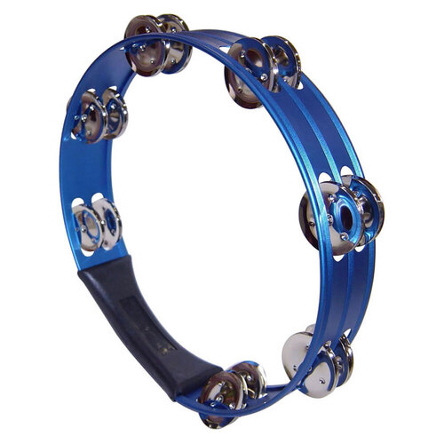 Opus Percussion 10" Blue Tambourine with Double-Row Jingles
