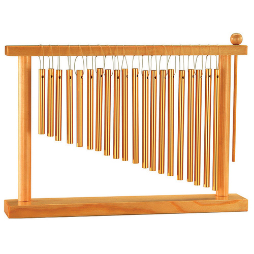 Opus Percussion 20 Bar Chime Set with Wooden Frame Stand and Mallet