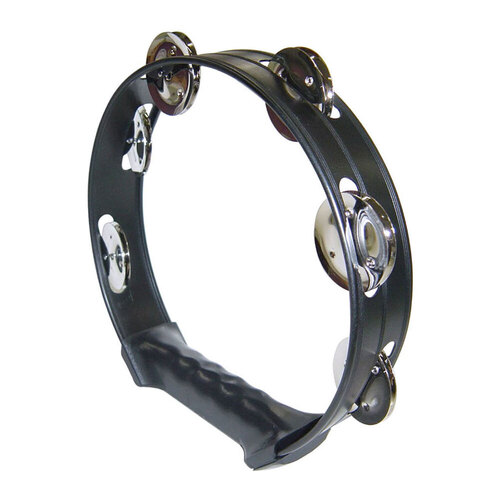 Opus Percussion 8" Black Tambourine with Single-Row Jingles