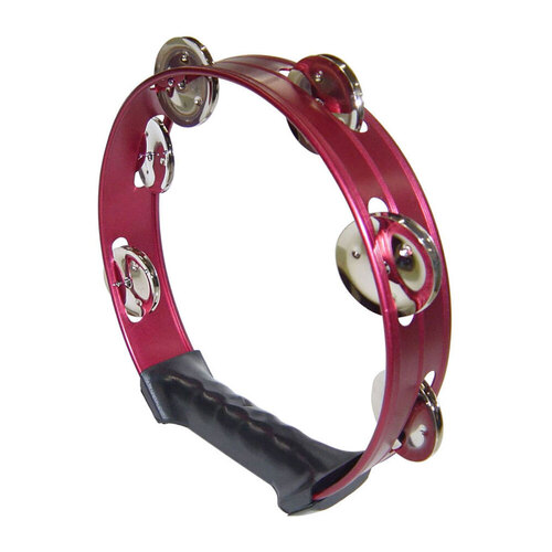 Opus Percussion 8" Red Tambourine with Single-Row Jingles