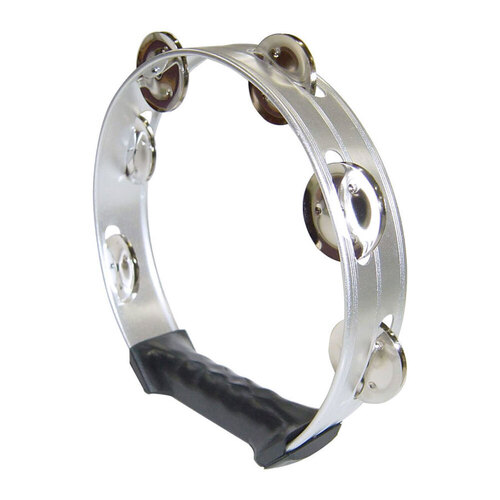 Opus Percussion 8" Silver Tambourine with Single-Row Jingles