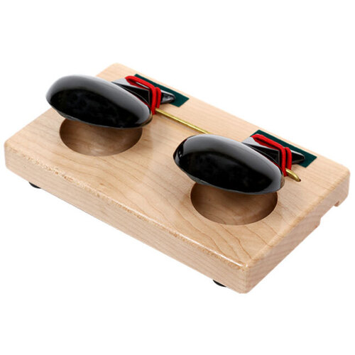Opus Percussion 8" Table Top Castanet Sound Effect with Wooden Base