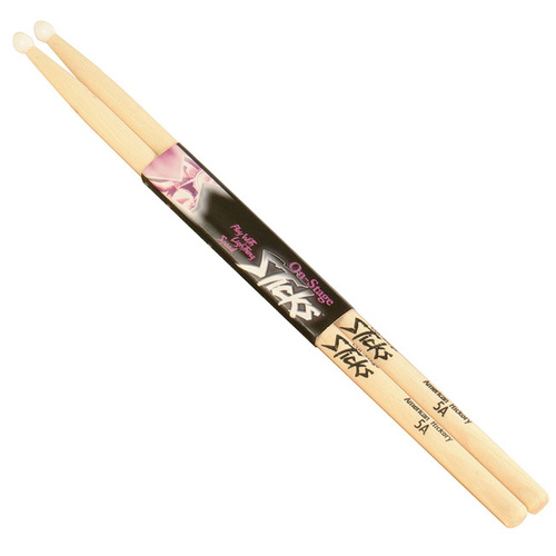 On Stage American Hickory Wood with Nylon Tip 5B Drum Sticks 