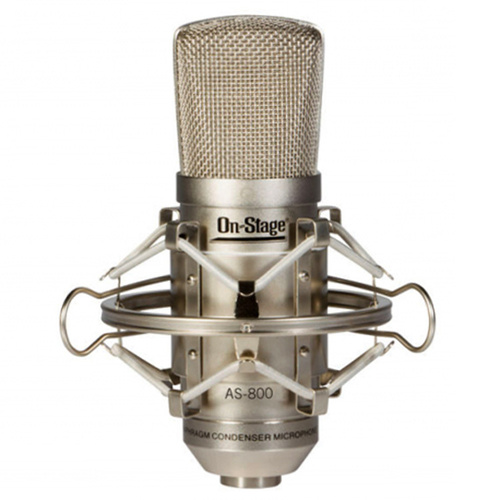 On Stage AS800 Platinum Series Large-Diaphragm Condenser Microphone with Shock Mount and Carrying Case