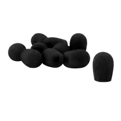 On Stage Headset Microphone Windscreens Black Pack of 10