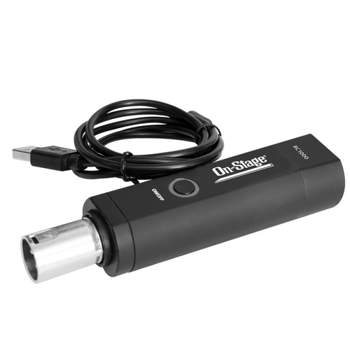 On Stage BC1000 XLR Bluetooth Converter, Rechargeable, 20 Hour Battery Life, 30' Range, Ultra-Reliable Audio Receiver