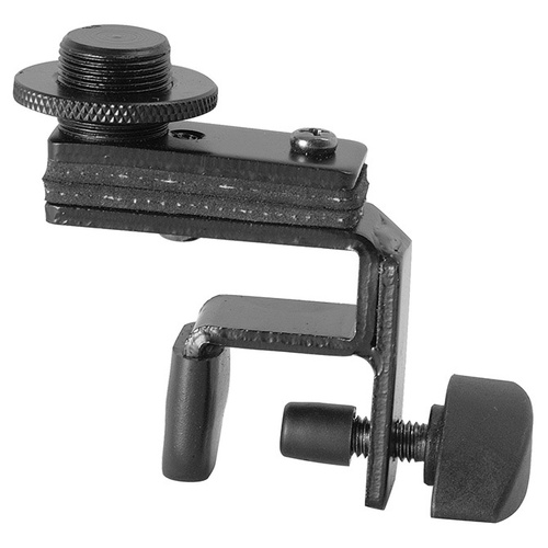 On Stage Low Profile Drum Rim Microphone Mount - Shock Resistant Clip for 5/8" - 27" Mic Clips
