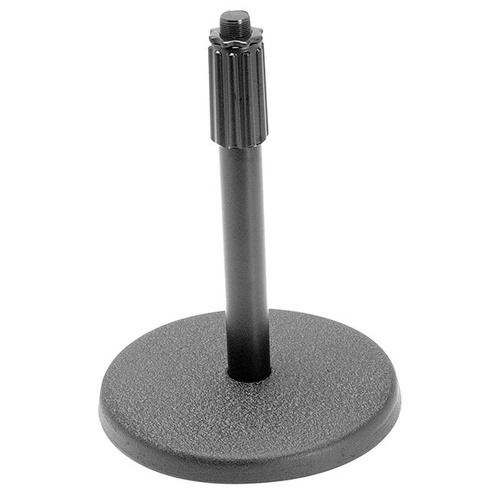 On Stage Adjustable Height Desktop Microphone Stand with Diecast Steel Clutch and Sandcast Base