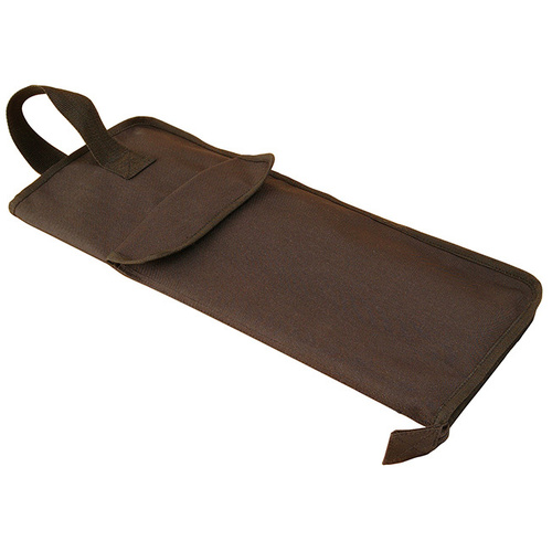 On Stage Triple Drum Stick Bag with Front Pouch - Holds 10 Pairs, Nylon Cordura, Side Attachment, Carrying Handle, Oversized Zipper