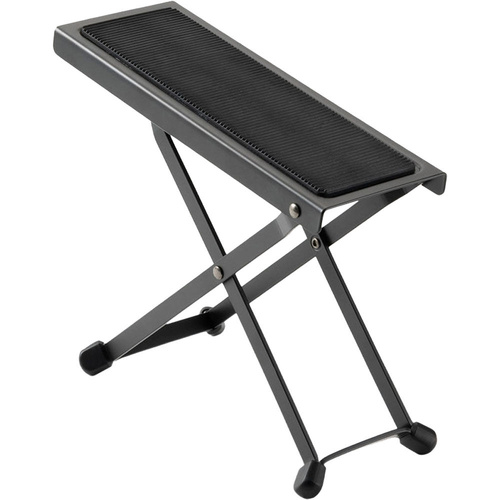 On Stage FS7850B Guitar Foot Stool with 5 Fixed Height Positions, Nonslip Pad, Folds for Storage, Black