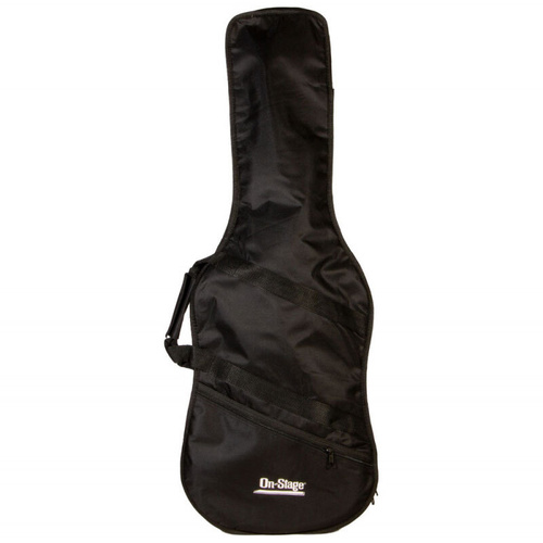 On Stage GBE4550 Electric Guitar Gig Bag - Weather-Resistant Nylon, 40" Length, Accessory Compartment, Adjustable Backpack Straps, Black