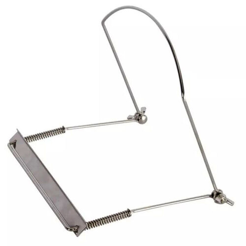 On Stage IHH1020 Adjustable Metal Harmonica Holder in Silver