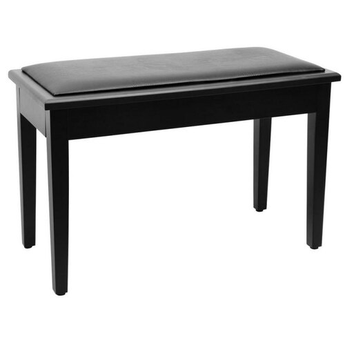 On Stage KB8904B Deluxe Black Keyboard/Piano Bench with Flip-Top Storage and 1" Padding