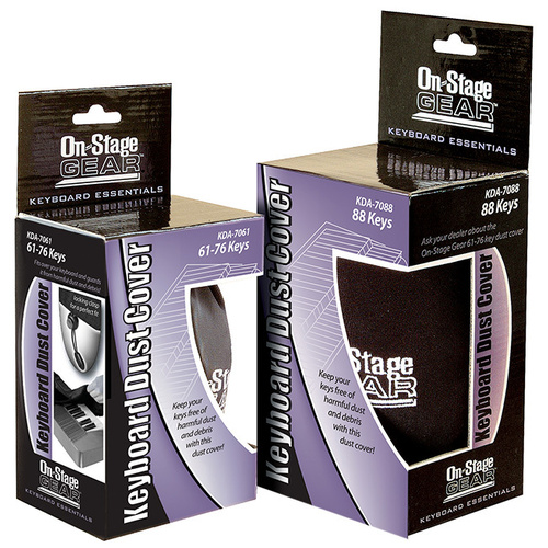 On Stage Keyboard Dust Cover for 61-76 Key Keyboards - Black