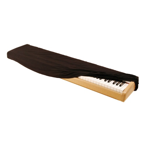 On Stage Keyboard Dust Cover for 61 to 76 Key Keyboards with Built-in Bag and Locking Clasp - Black
