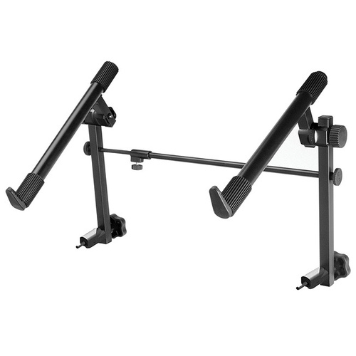 On Stage Universal 2nd Tier for X-Style Keyboard Stands, Black, Multi-use, 60 lbs Capacity, Fits 1" or 30mm Tubing