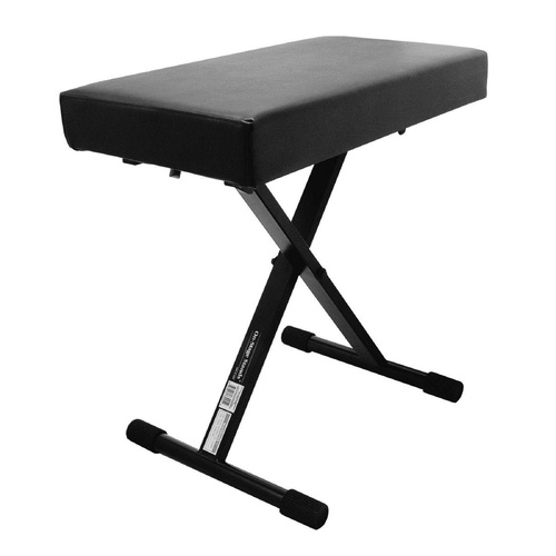 On Stage Deluxe X-Style Keyboard Bench with 2.5" Cushion - Black