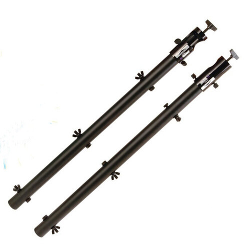 On Stage U-Mount Lighting Arms - Pair for Standard Stands, Aluminum, 29" Length, 15 lbs Capacity, Includes 6 Mounting Wingnuts