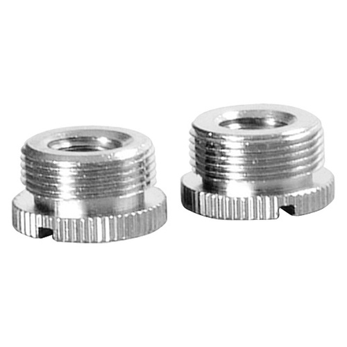 On Stage Mic Screw Adaptor 5/8" Male to 3/8" Female Knurled Thread Adaptor